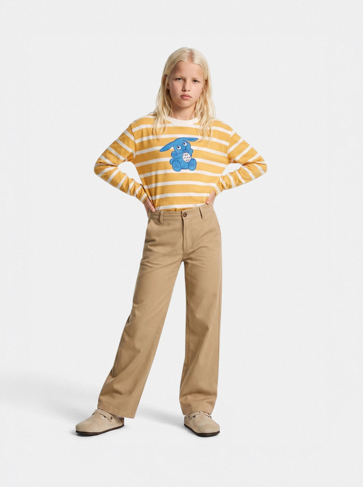 Button-Trim Wide Jeans