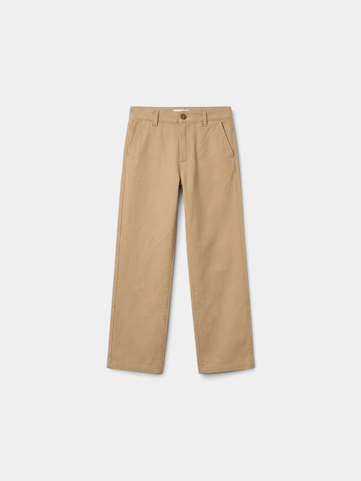 Button-Trim Wide Jeans