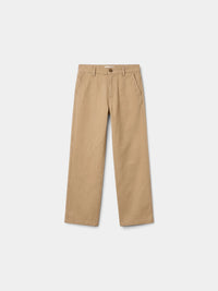 Button-Trim Wide Jeans