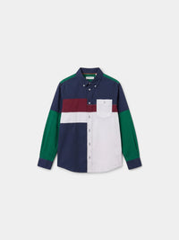 Colorblock Button-Down Shirt