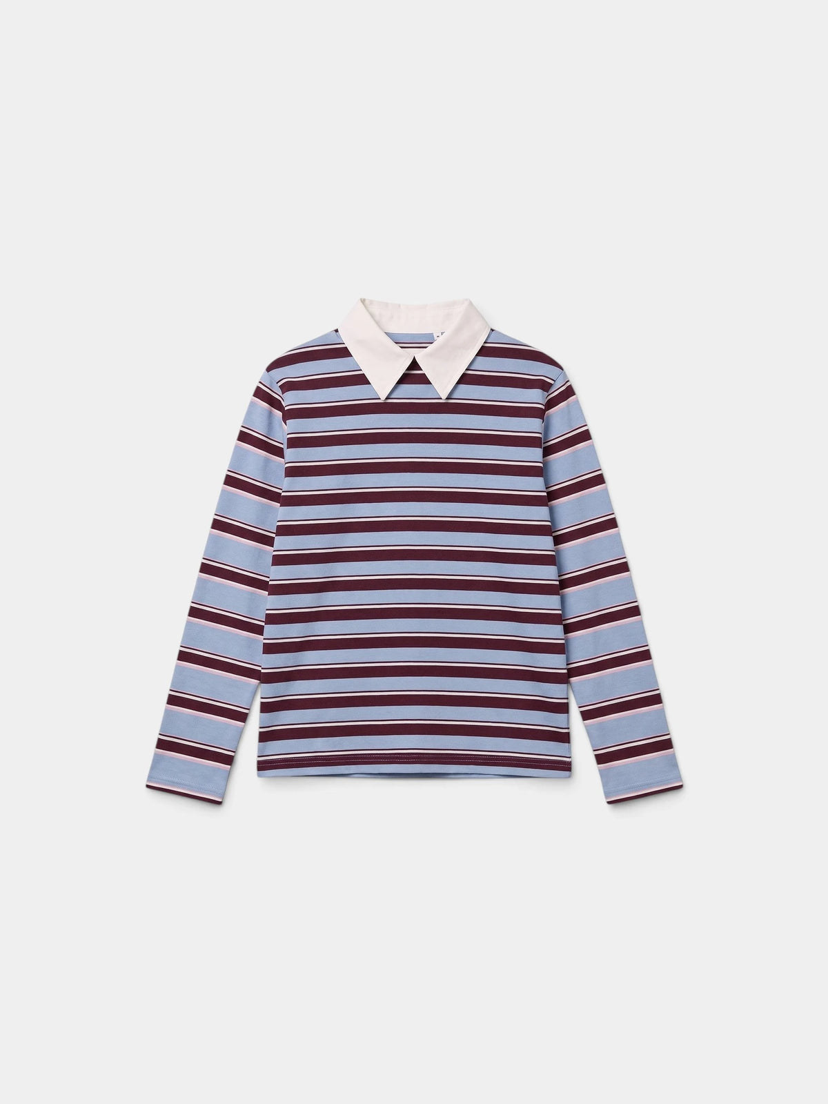 Multi-Stripe Collared Top