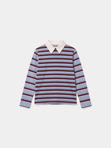 Multi-Stripe Collared Top