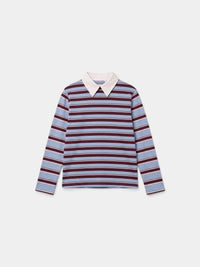 Multi-Stripe Collared Top