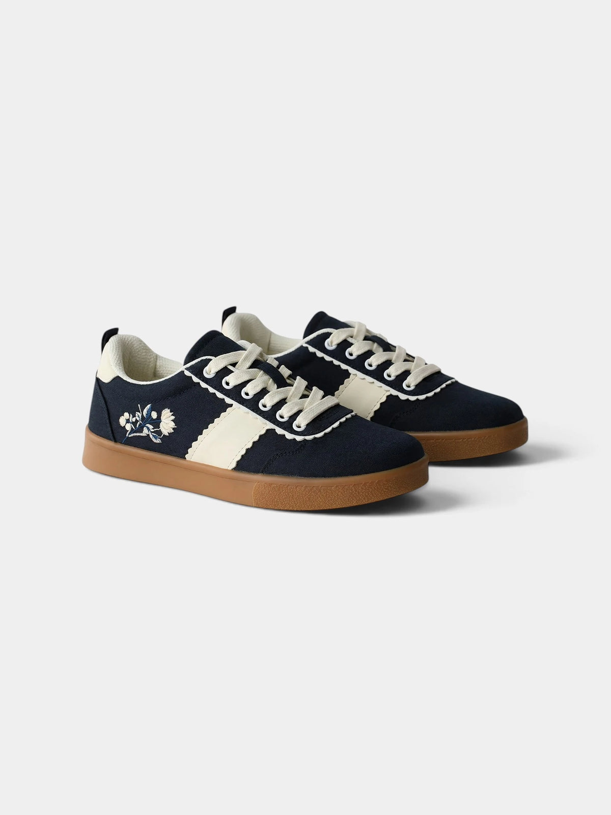 Embroidered Stripe Sneaker
