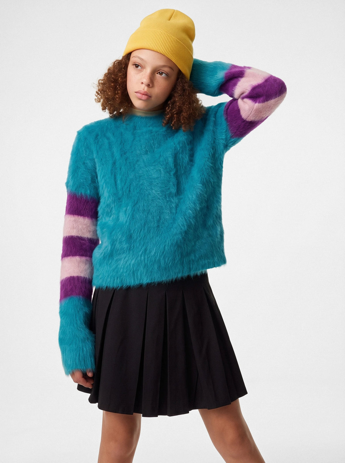 Striped Fuzzy Sweater