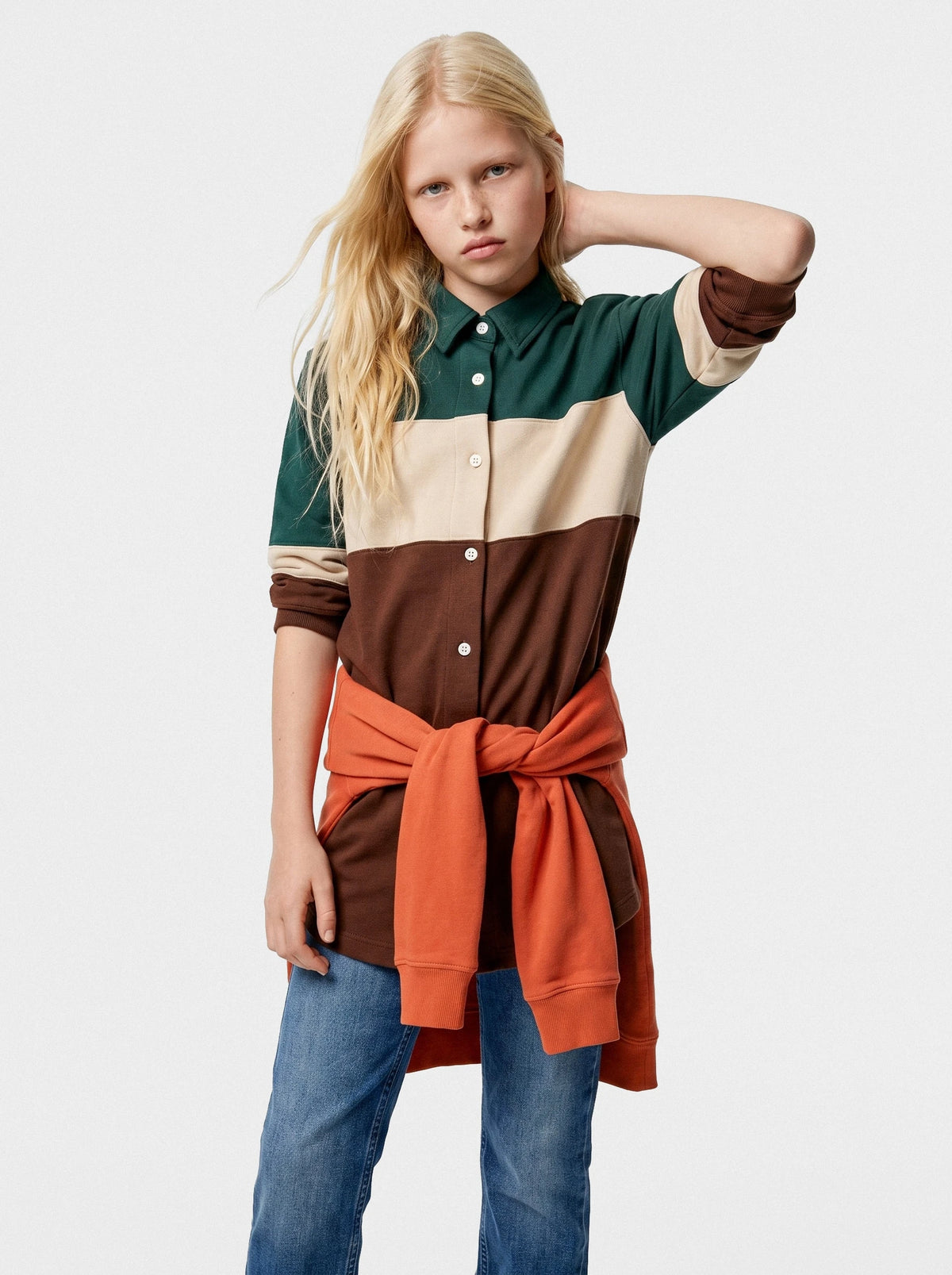 Colorblock Panel Overshirt