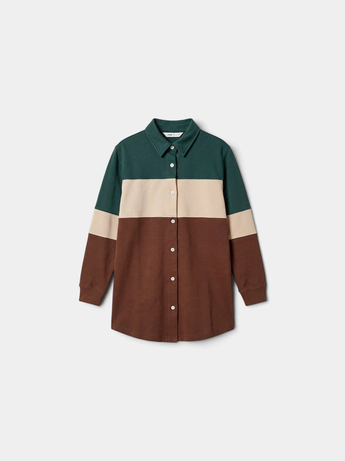 Colorblock Panel Overshirt
