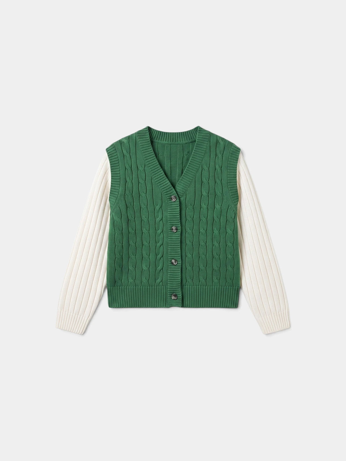 Cable-Knit Cardigan Vest