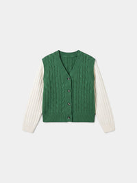 Cable-Knit Cardigan Vest